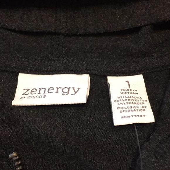 NWT Zenergy by Chico’s zip up hoodie - Picture 2 of 6
